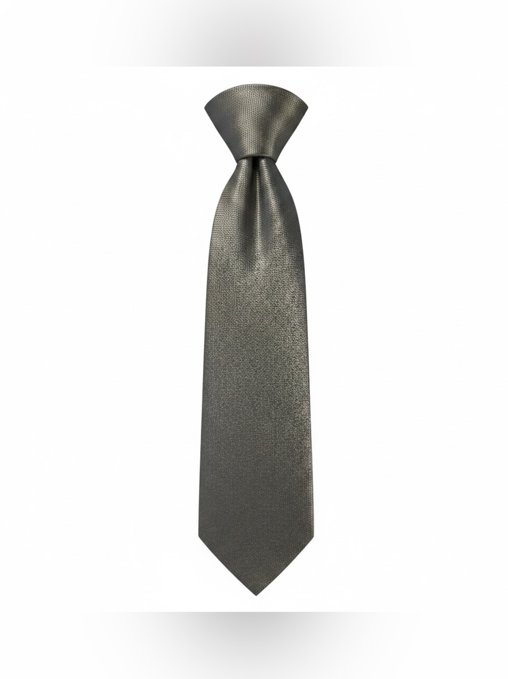 Tesoro Rosso Uomo Moda Men’s Tie Charcoal Silver Metallic Textured Handmade